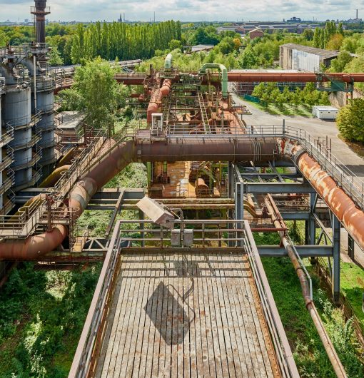 Industrial factory in Duisburg, Germany.